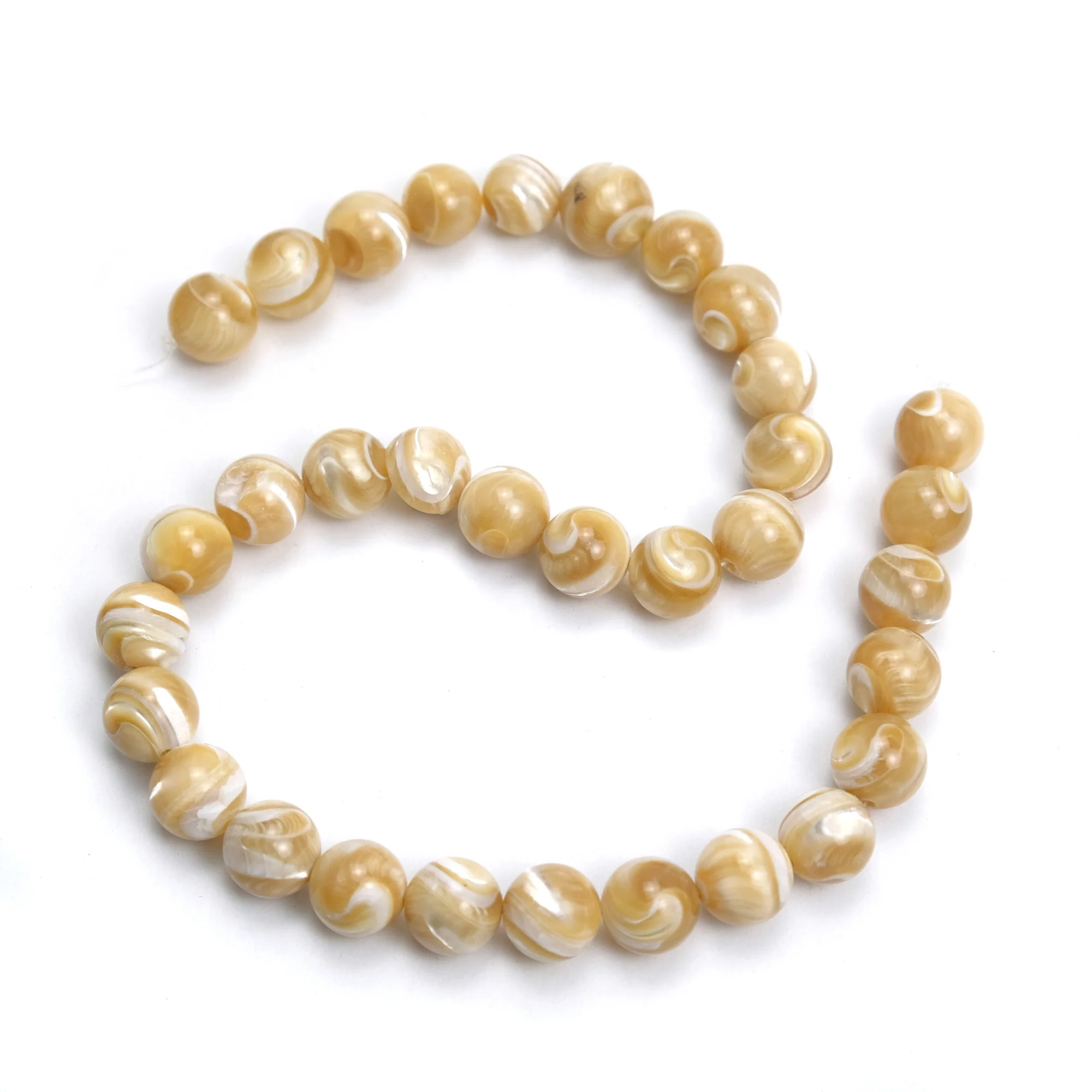 Mother of Pearl Smooth Rounds 12mm Strand - Image 3