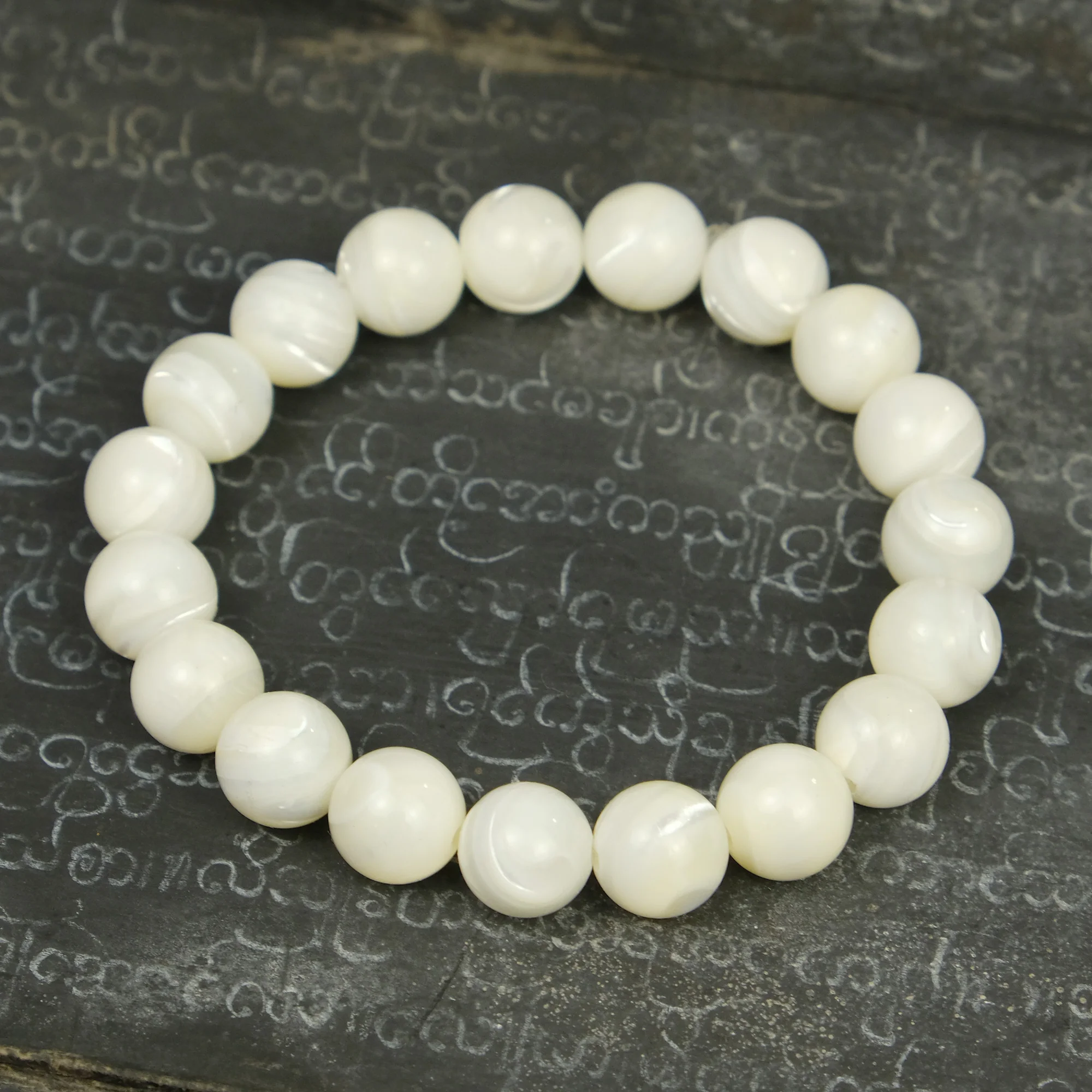 Mother of Pearl Stretch Bracelet - Image 2