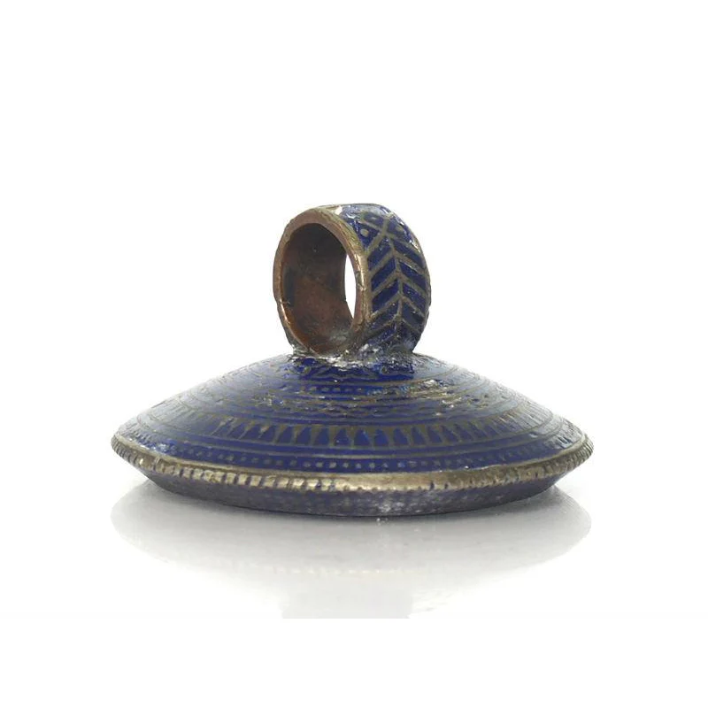 Multan Valley Lapis Lazuli Enamel Rings Mid 20th Century 2 - Image 4