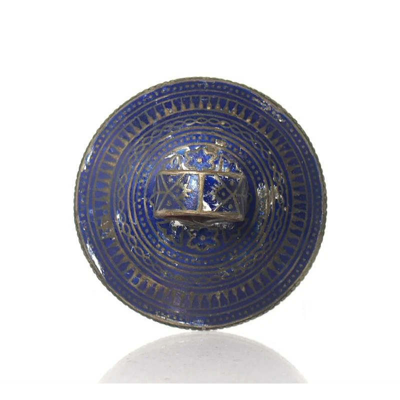 Multan Valley Lapis Lazuli Enamel Rings Mid 20th Century 2 - Image 5