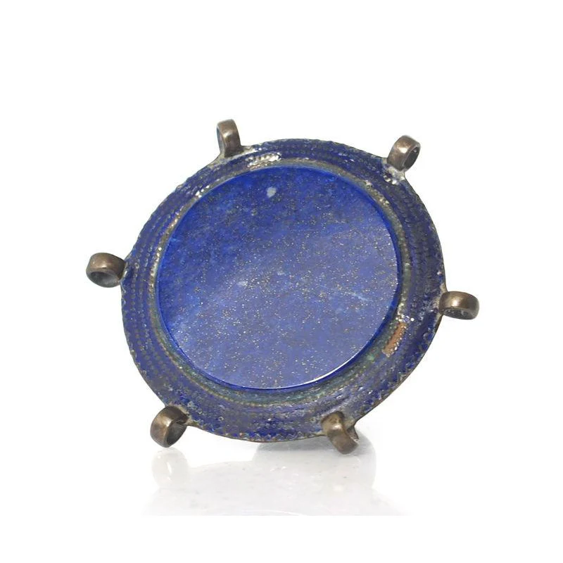 Multan Valley Lapis Lazuli Enamel Rings Mid 20th Century 4 - Image 3