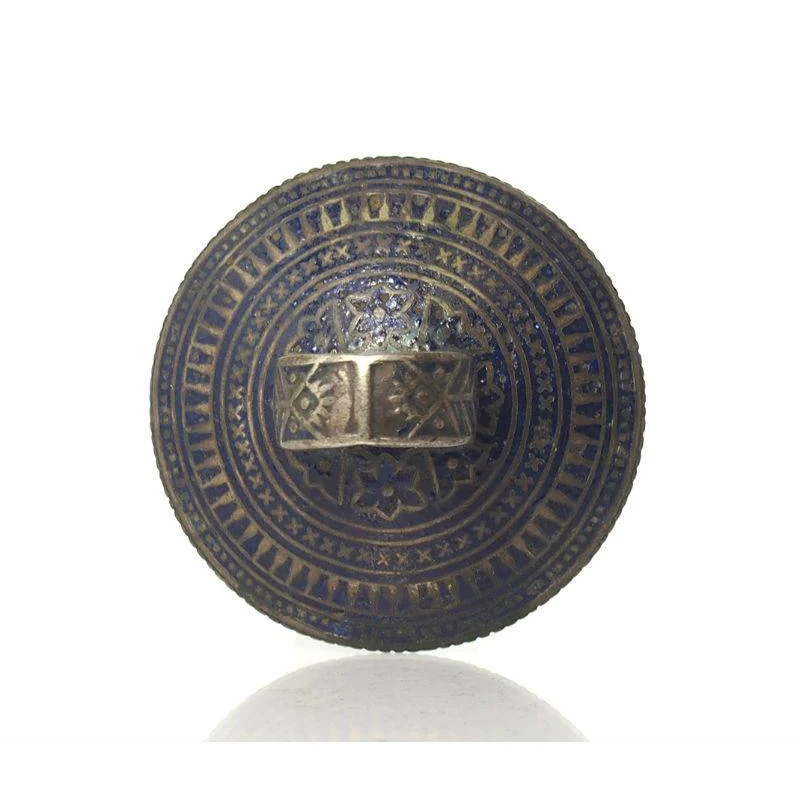 Multan Valley Enamel Ring with Mirror ca. Mid 20th Century 1 - Image 6