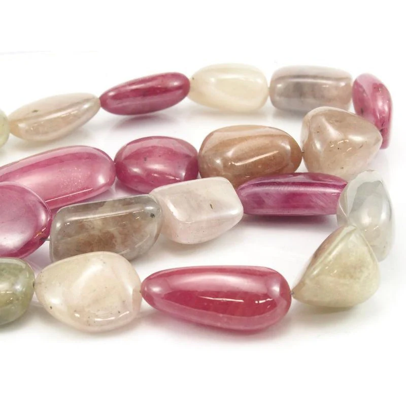 Multi-Colored Sapphire Smooth Nugget Strand - Image 3