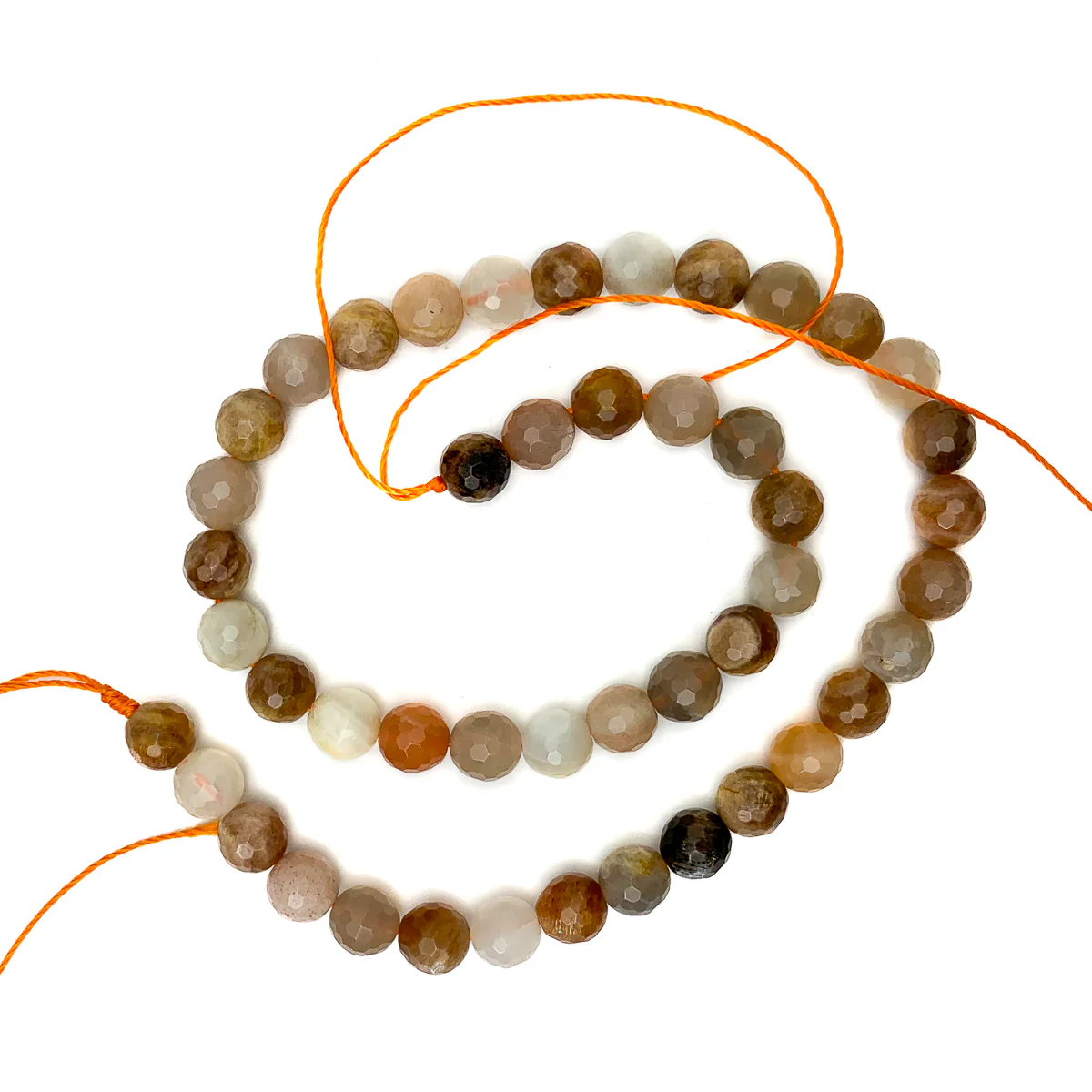 Multicolor Moonstone 8mm Faceted Rounds - Image 2