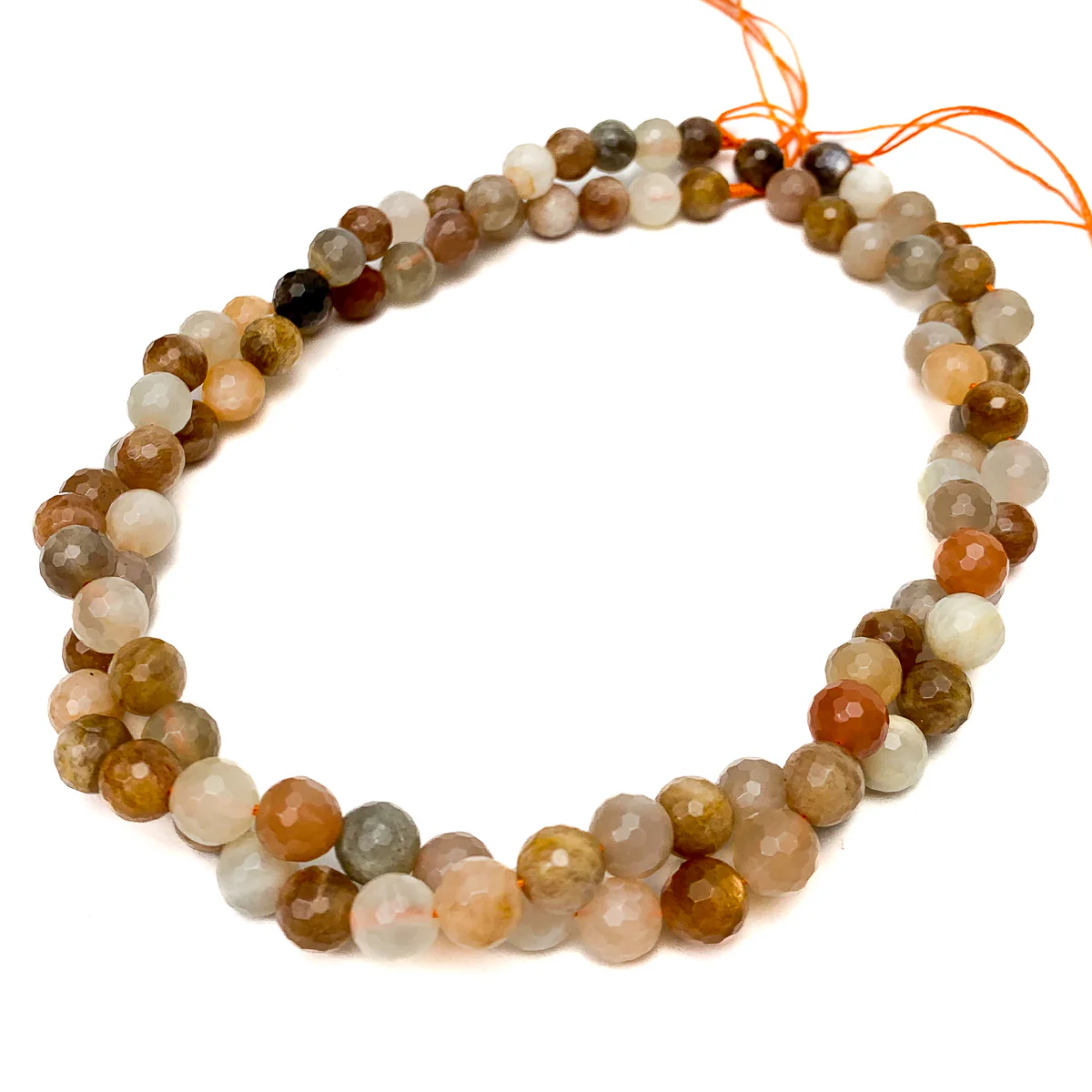 Multicolor Moonstone 8mm Faceted Rounds - Image 4