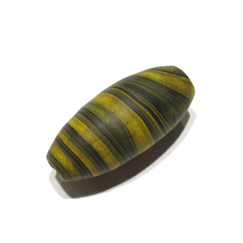 Dzi-style "Bumblebee" Barrels Glass Trade Bead Necklace/Strand or Loose - Image 5