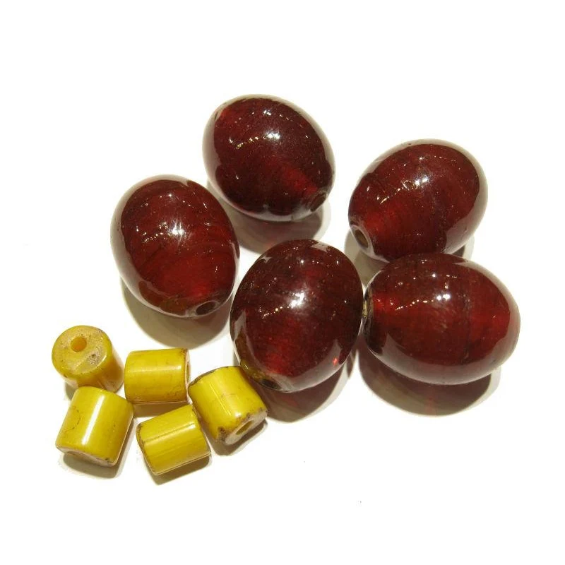"Naga Style Cherry Tomatoes" Glass Trade Bead Strand / Necklace / Loose Beads - Image 6