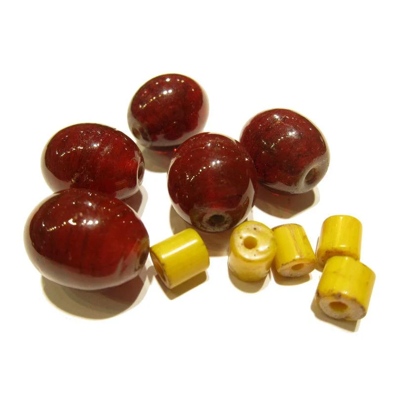 "Naga Style Cherry Tomatoes" Glass Trade Bead Strand / Necklace / Loose Beads - Image 7