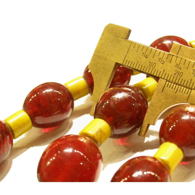 "Naga Style Cherry Tomatoes" Glass Trade Bead Strand / Necklace / Loose Beads - Image 8