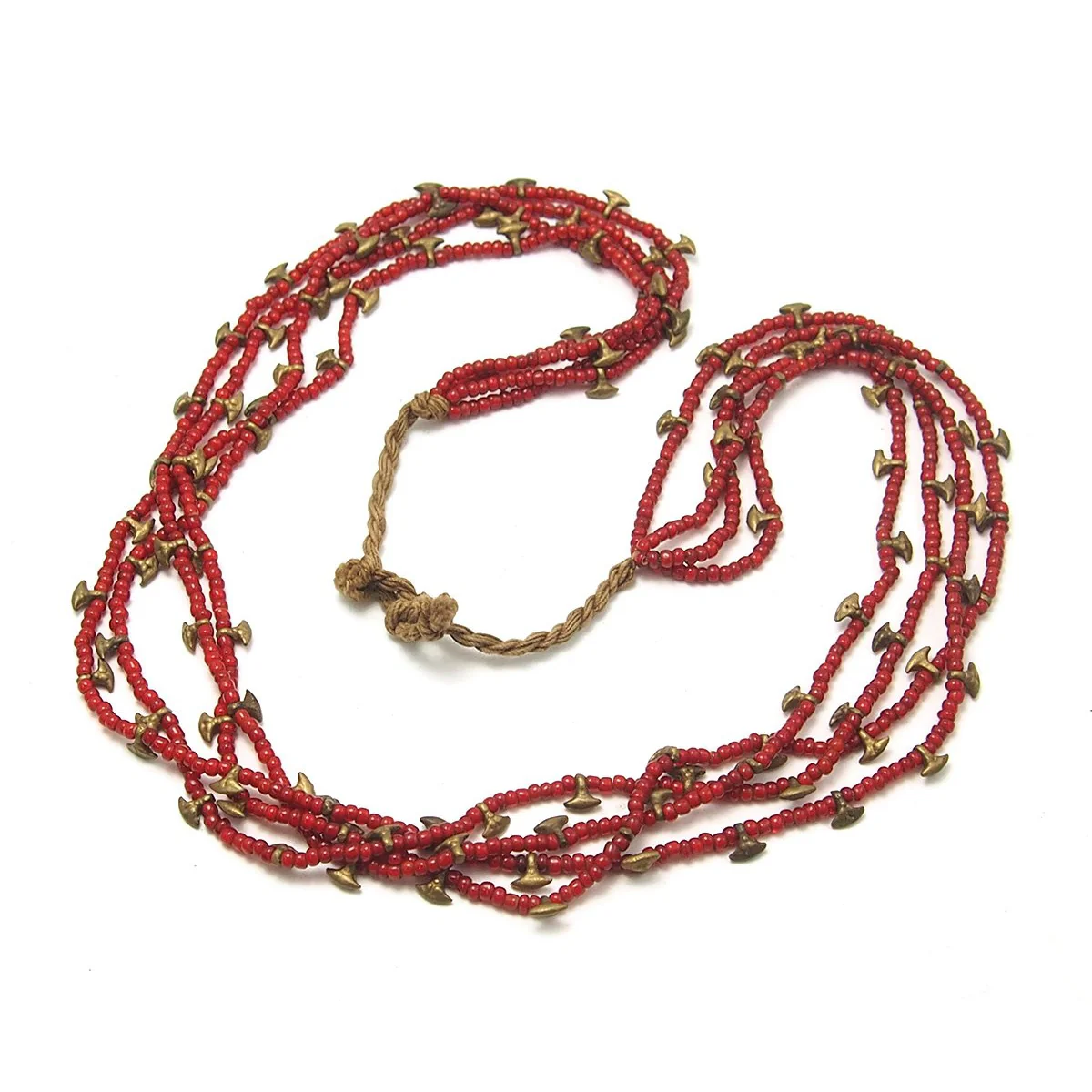 Naga Whiteheart Brass Axe Charm Necklace - Image 4