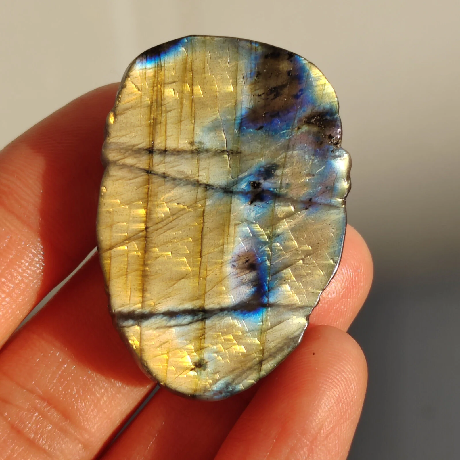 Natural Crystal Labradorite Handmade Sculpture Ganesha - Image 6