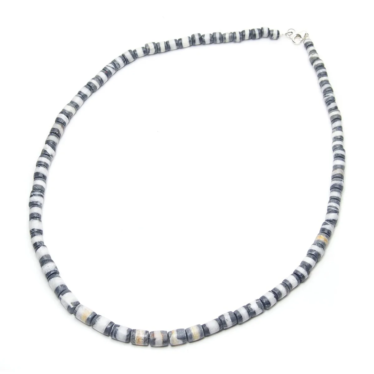 Natural Marble Dzi Style Bead Necklace, B - Image 3