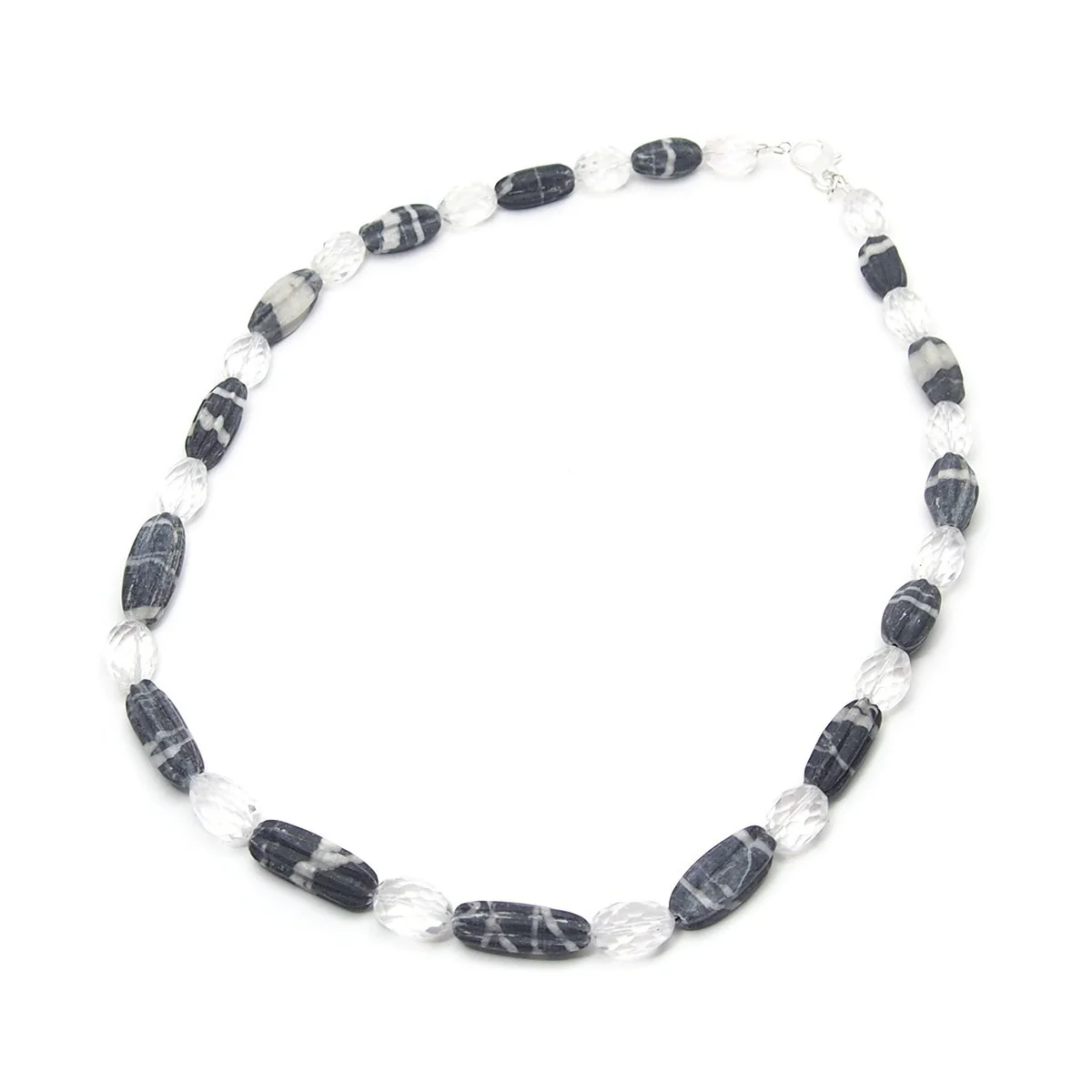 Natural Marble Dzi Style Bead Necklace, C - Image 7