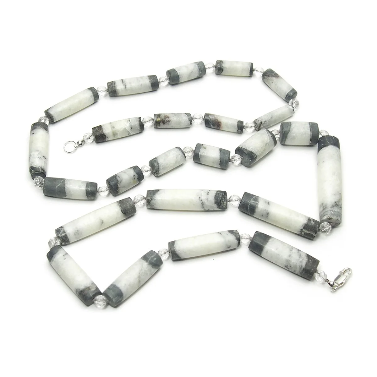 Natural Marble Dzi Style Bead Necklace, F - Image 2