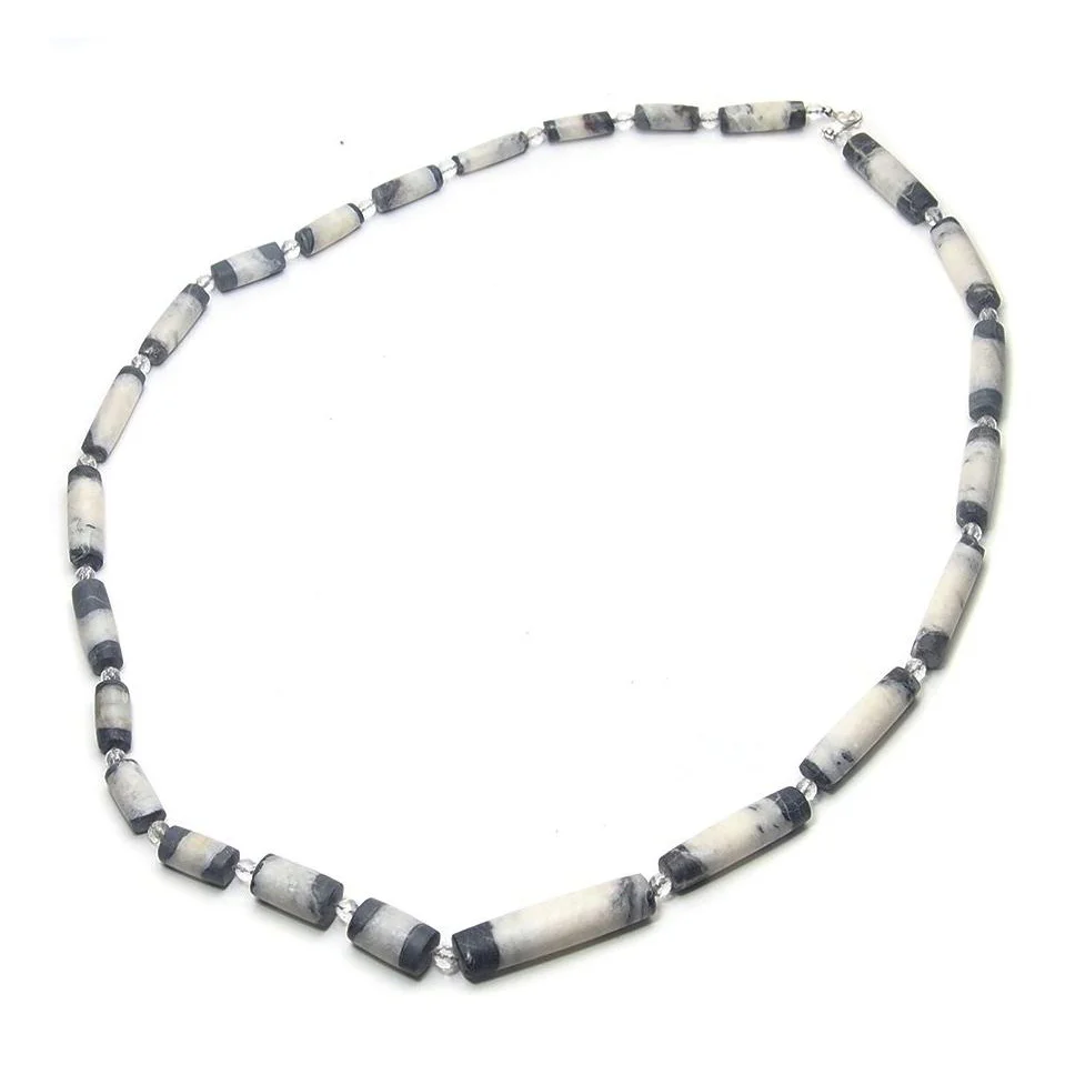 Natural Marble Dzi Style Bead Necklace, F - Image 3