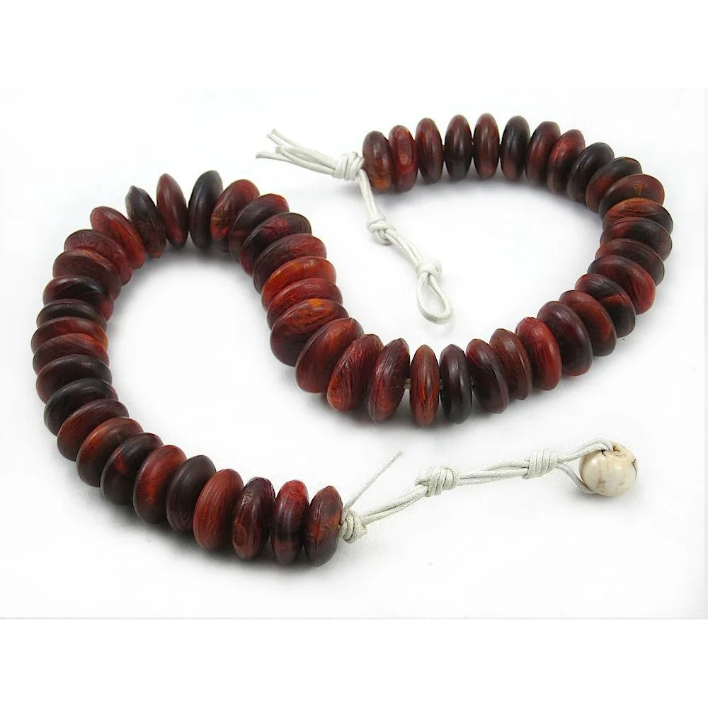 Nepali Horn Cowhorn "Amber" Disc Bead Necklace - Image 3