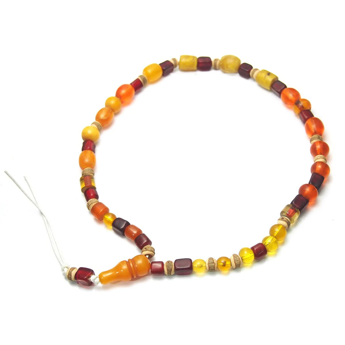Nepali Plastic Resin "Amber" Bead Necklaces - Image 3