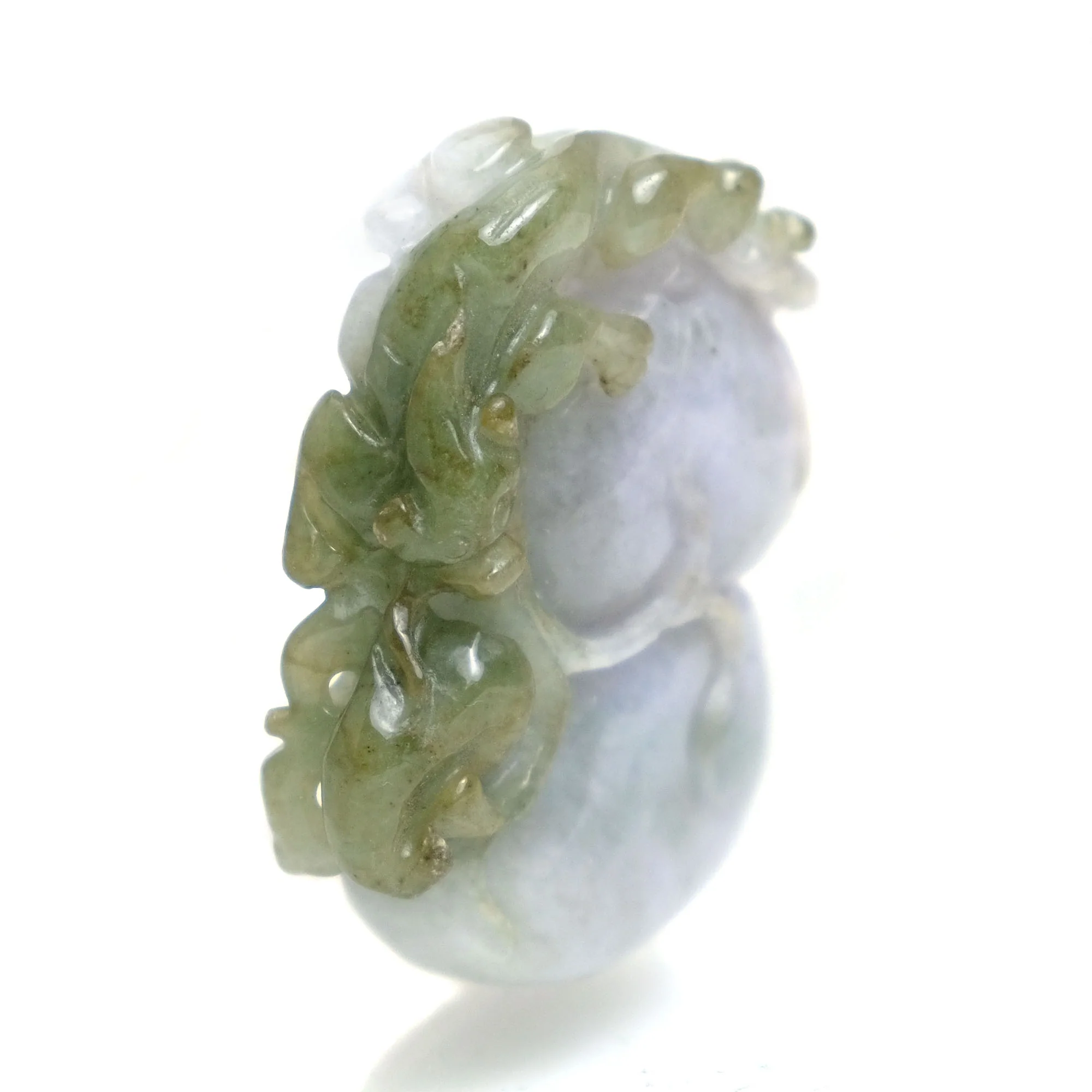 Jade Rare Lavender Color Medicine Gourd Nephrite Pendant - Image 2