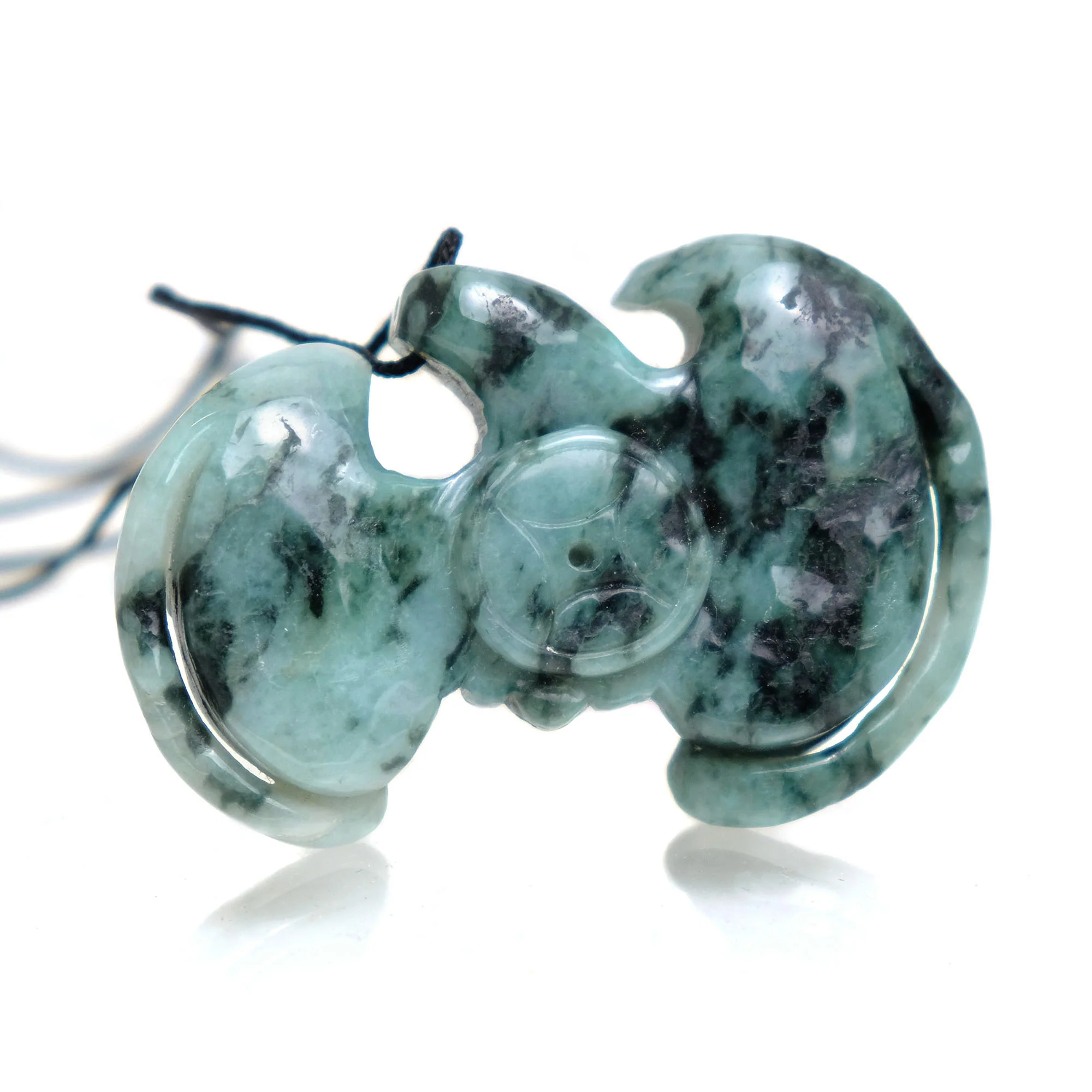 Jade Nephrite Auspicious Bat of Good Fortune Pendant - Image 2