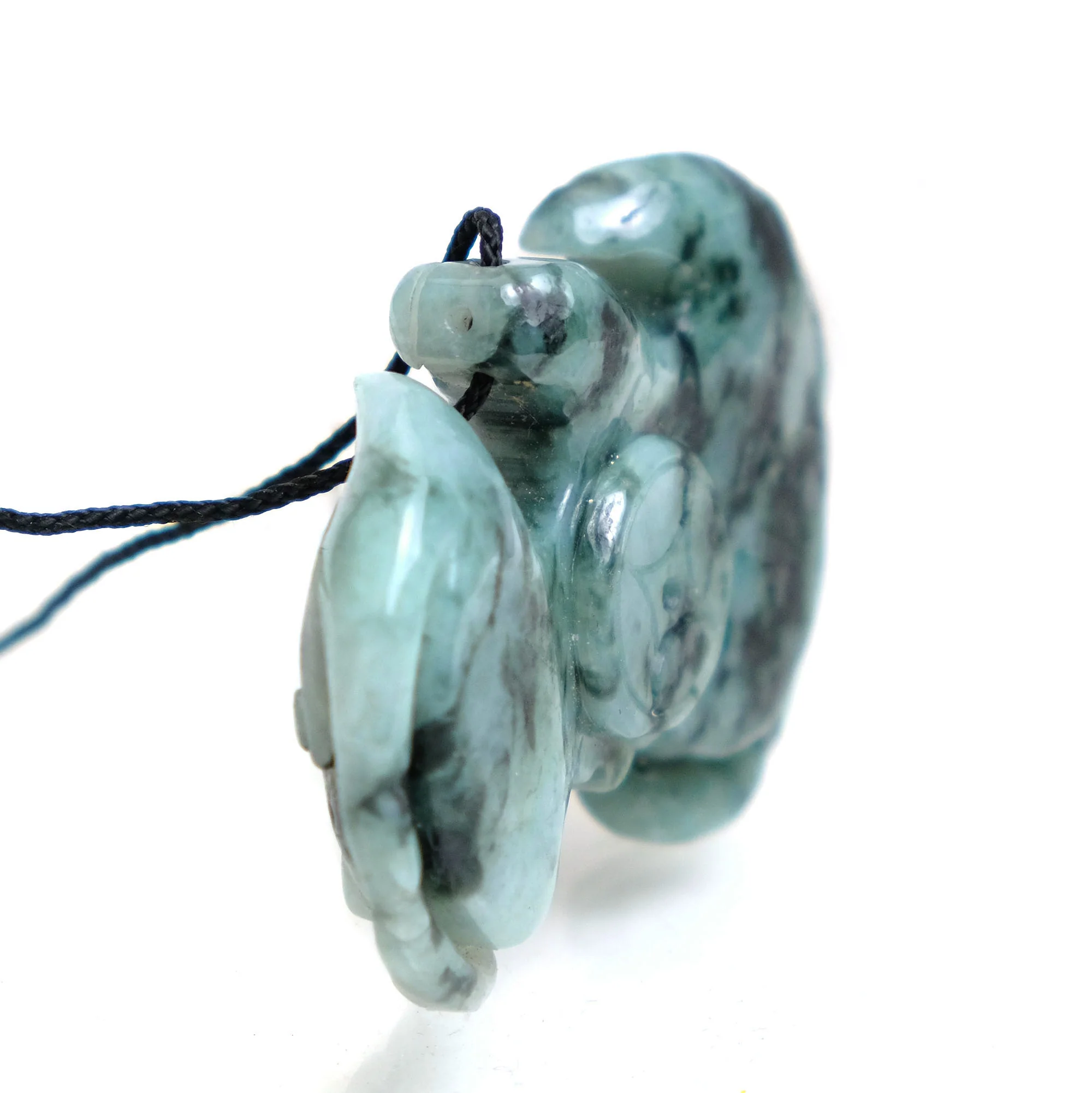 Jade Nephrite Auspicious Bat of Good Fortune Pendant - Image 3