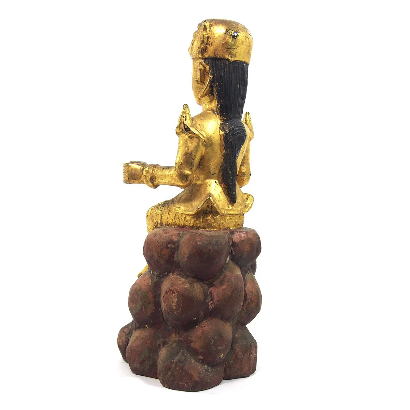 Temple Warrior Guardian Nat Seated on Celestial Throne Female Figure - Image 2