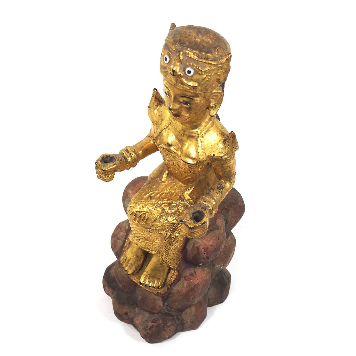 Temple Warrior Guardian Nat Seated on Celestial Throne Female Figure - Image 4