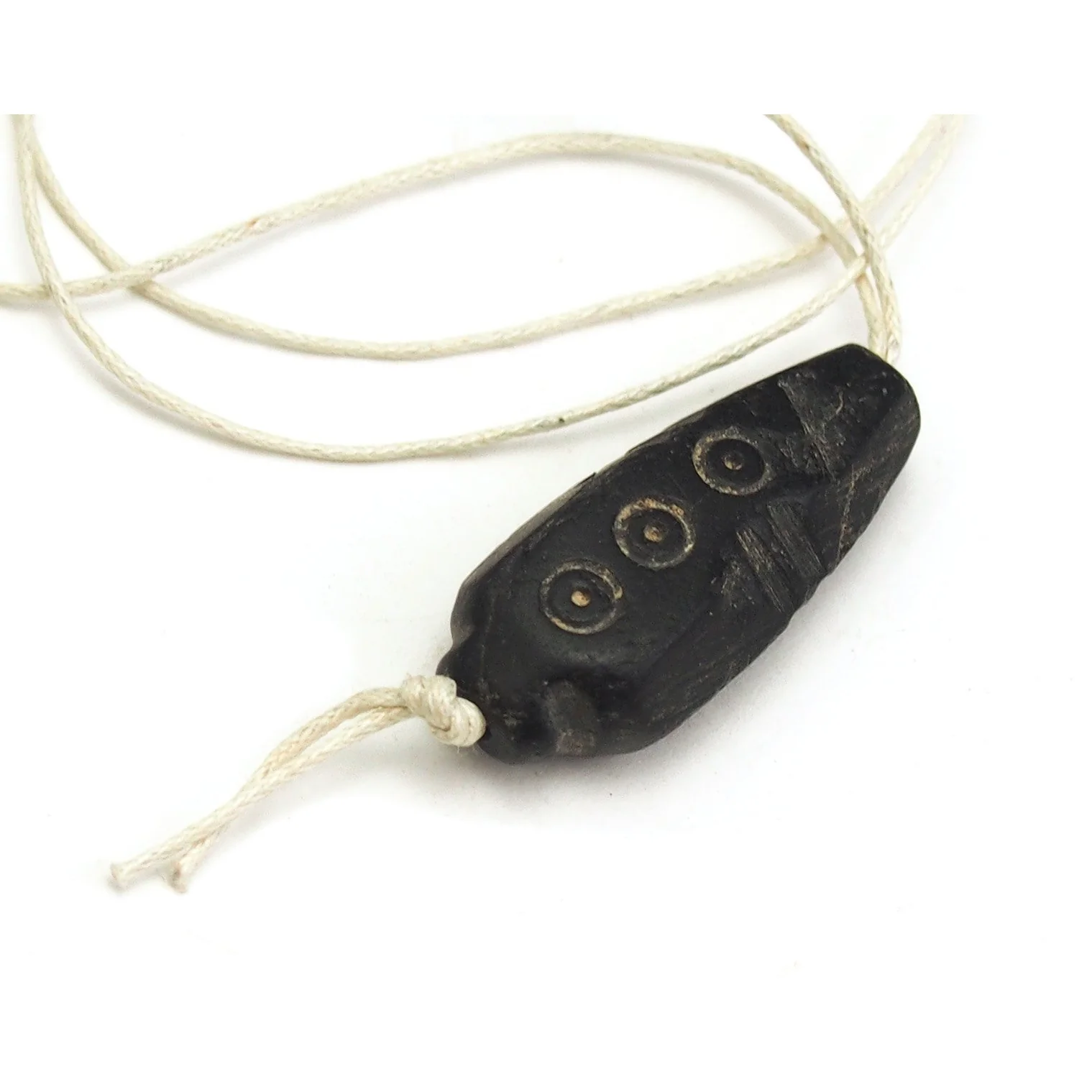 Jet Talismanic Heirloom Bead Antique Necklace A - Image 4
