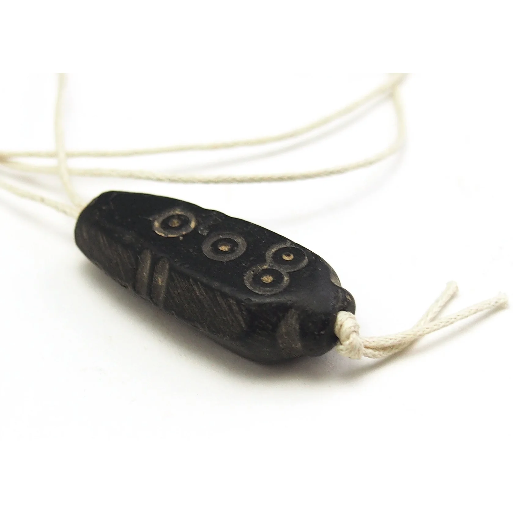 Jet Talismanic Heirloom Bead Antique Necklace A - Image 5