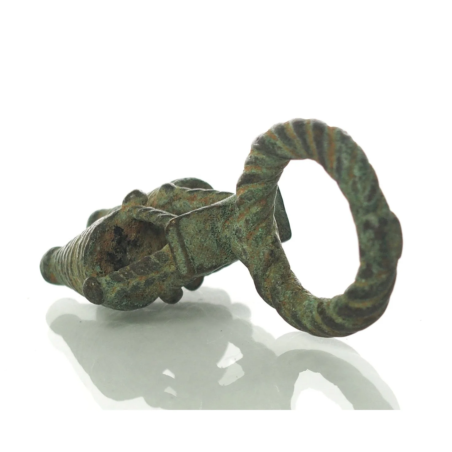19th C. Dogon Rare Double Grainary Ring - Image 3