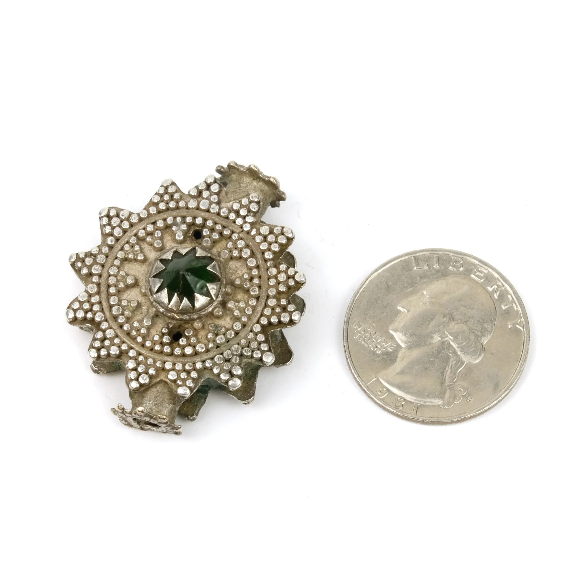 Afghan Antique Heirloom Dowry Silver Finely Granulated Bead - Image 3