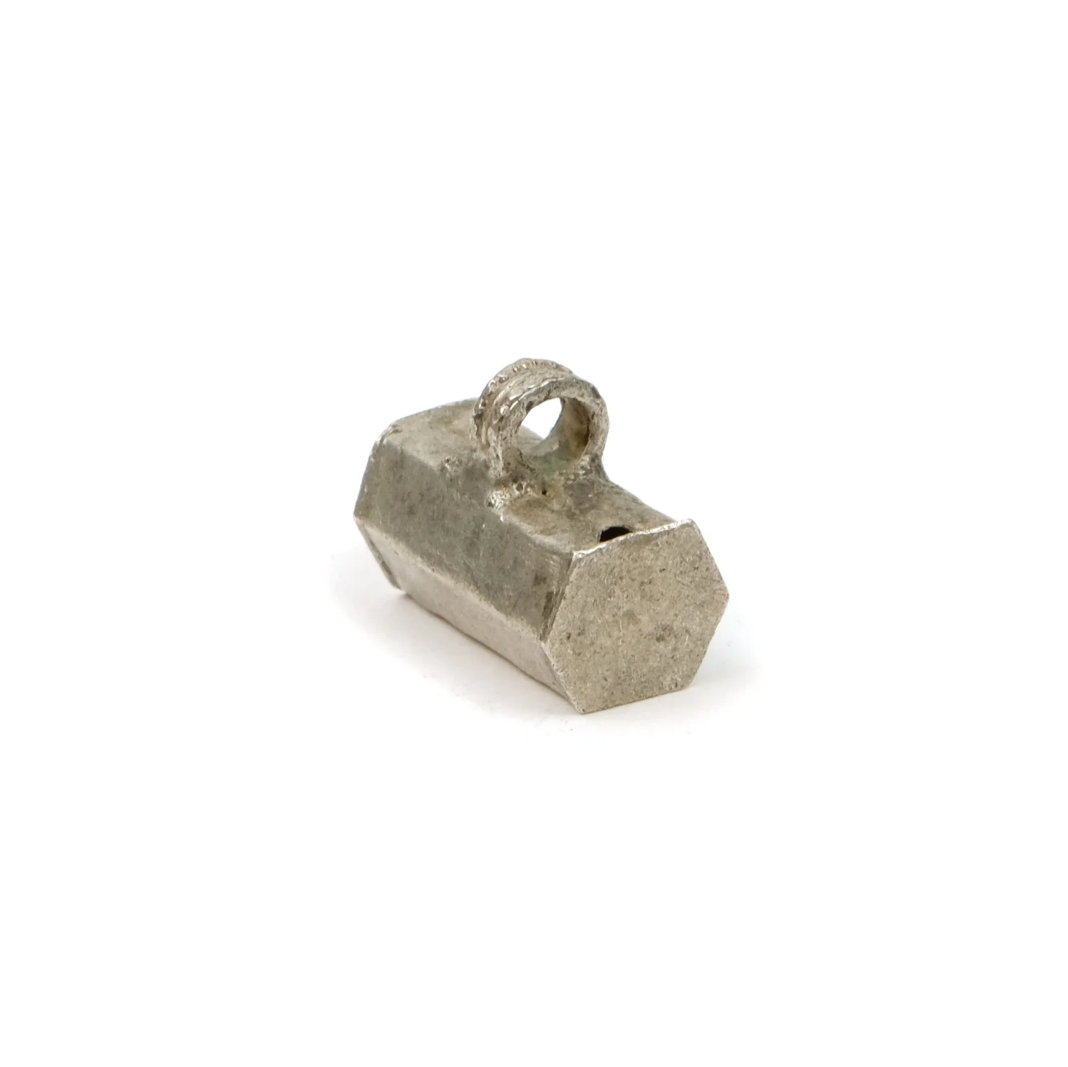 Afghan Tribal High Silver Content Heirloom Dowry Small Tawiz Pendant - Image 2