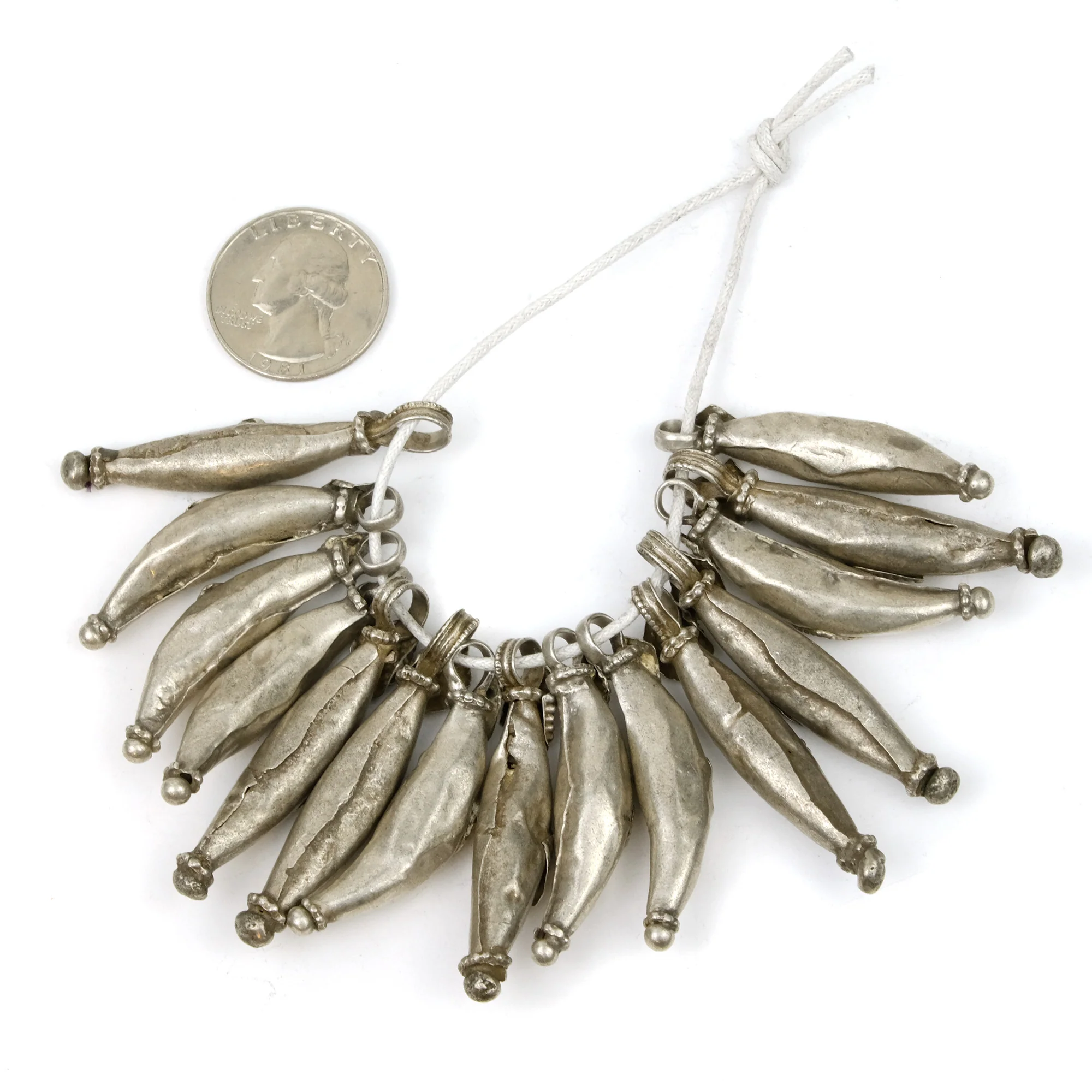 Afghan Tribal High Silver Content Heirloom Dowry Loose Bead Phallic Pendant - Image 3