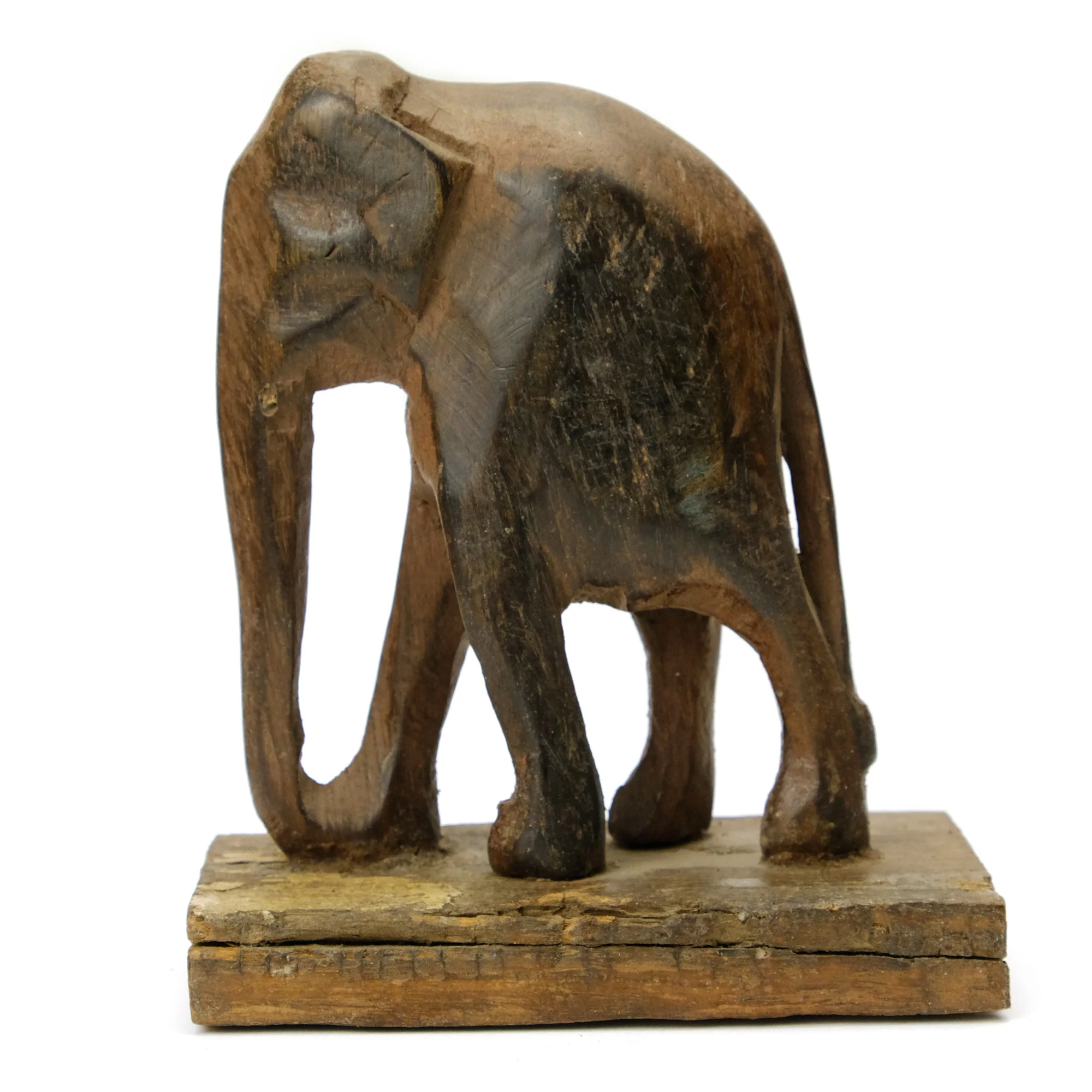 Elephant Altar Guardian in Ebony Wood, India # 39 - Image 2
