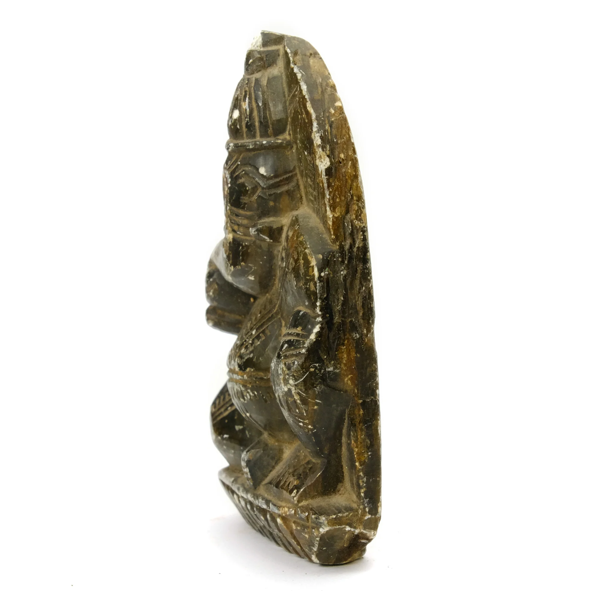 Lord Ganesha Alabaster Figure with Ebony Patina, Western India # 44 - Image 2
