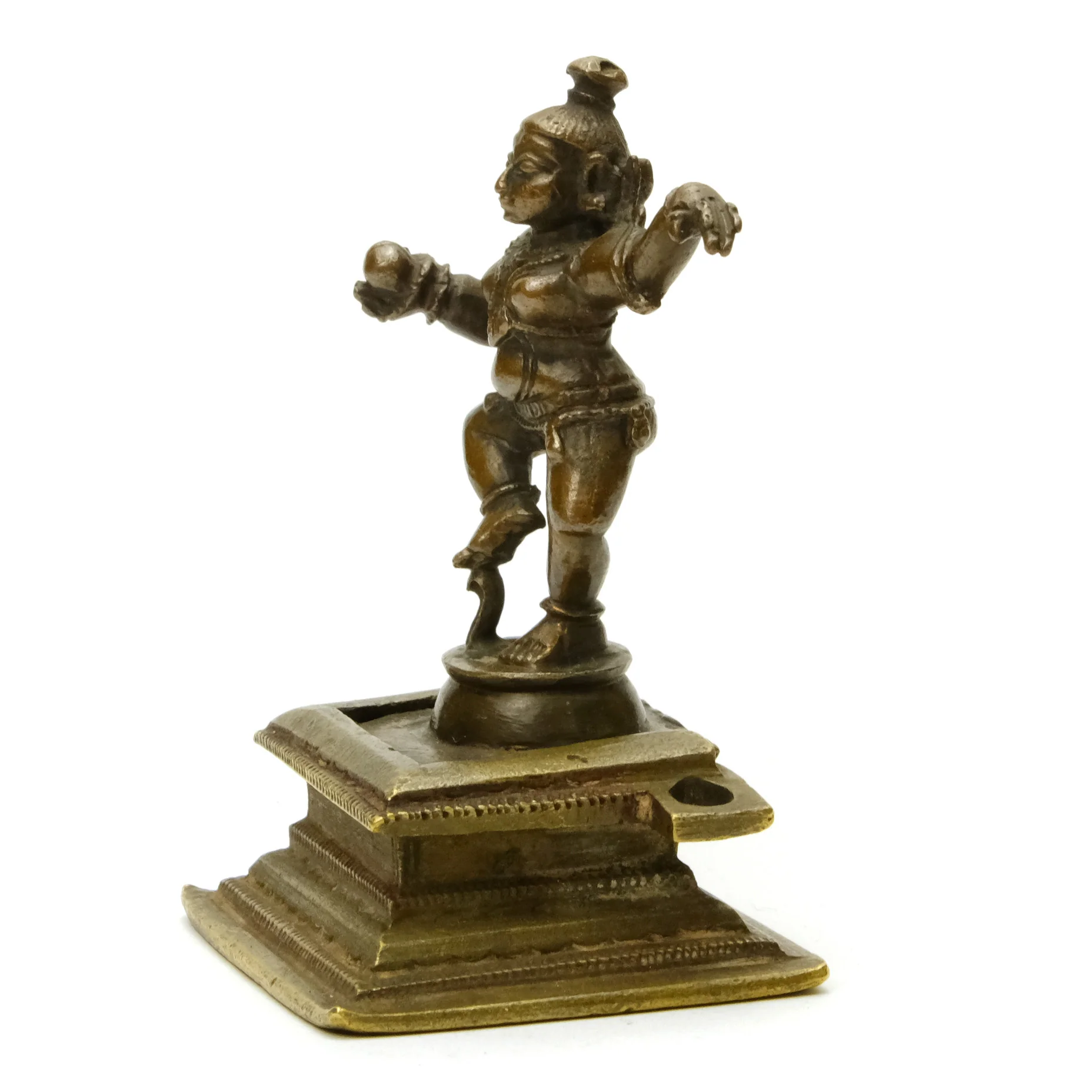 Shiva Nataraja Statue 19th Century Bronze Small Altar God / Shiva Lord of the Dance #GF2 - Image 2