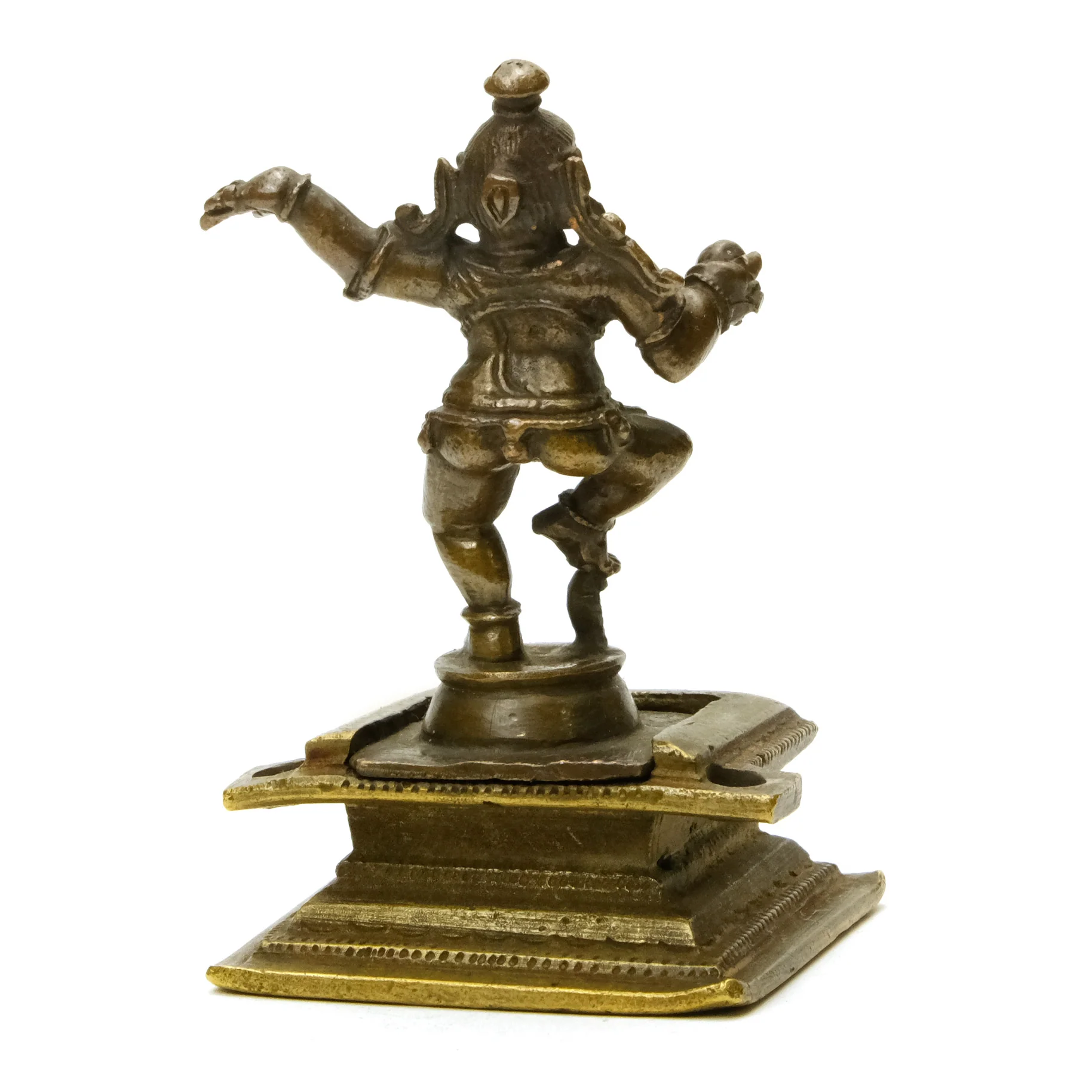 Shiva Nataraja Statue 19th Century Bronze Small Altar God / Shiva Lord of the Dance #GF2 - Image 3