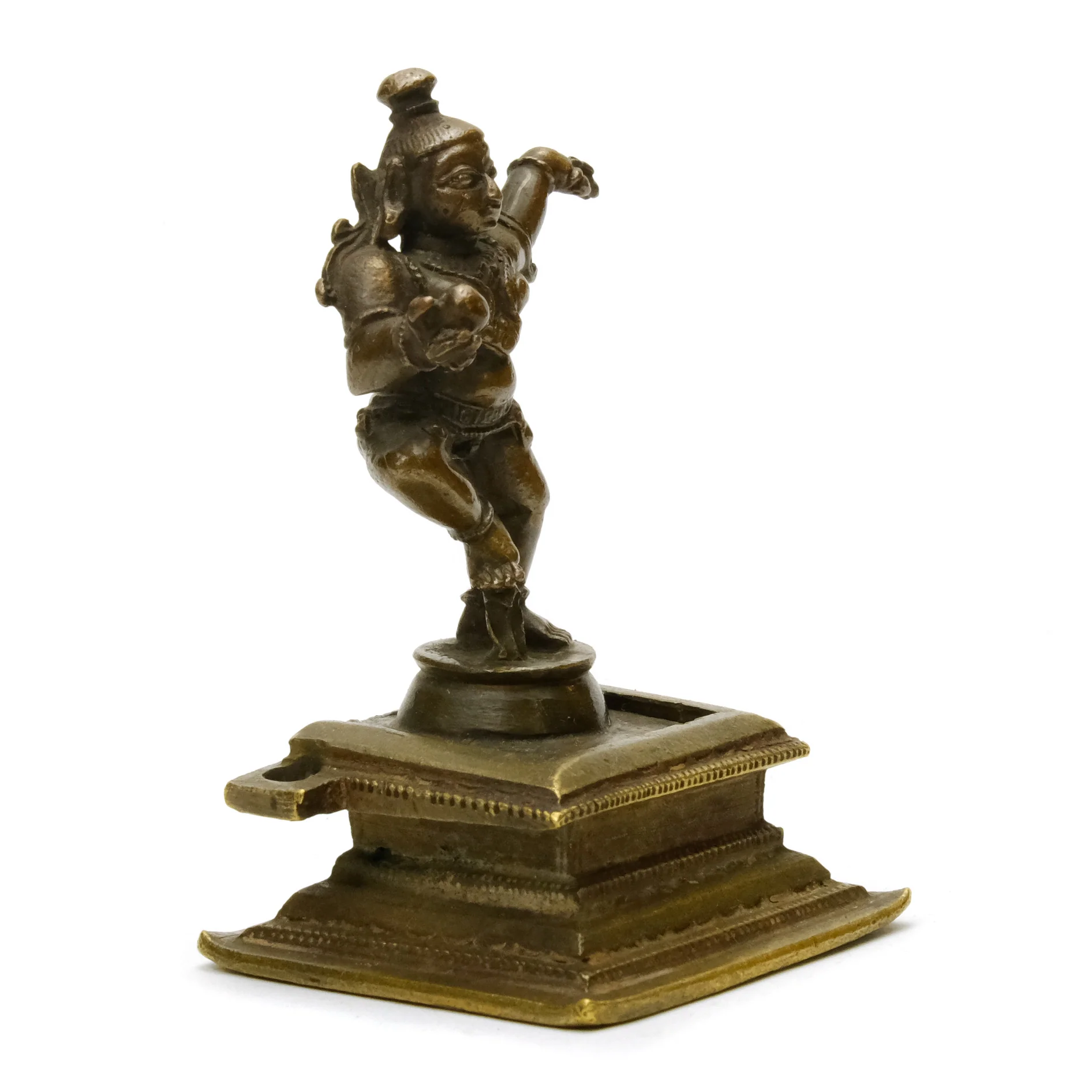 Shiva Nataraja Statue 19th Century Bronze Small Altar God / Shiva Lord of the Dance #GF2 - Image 4