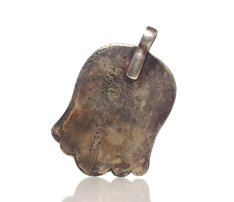 Moroccan Hamsa Pendant - 02(A) Protective Mother Serpent / Snake with Her Egg FND - Image 3