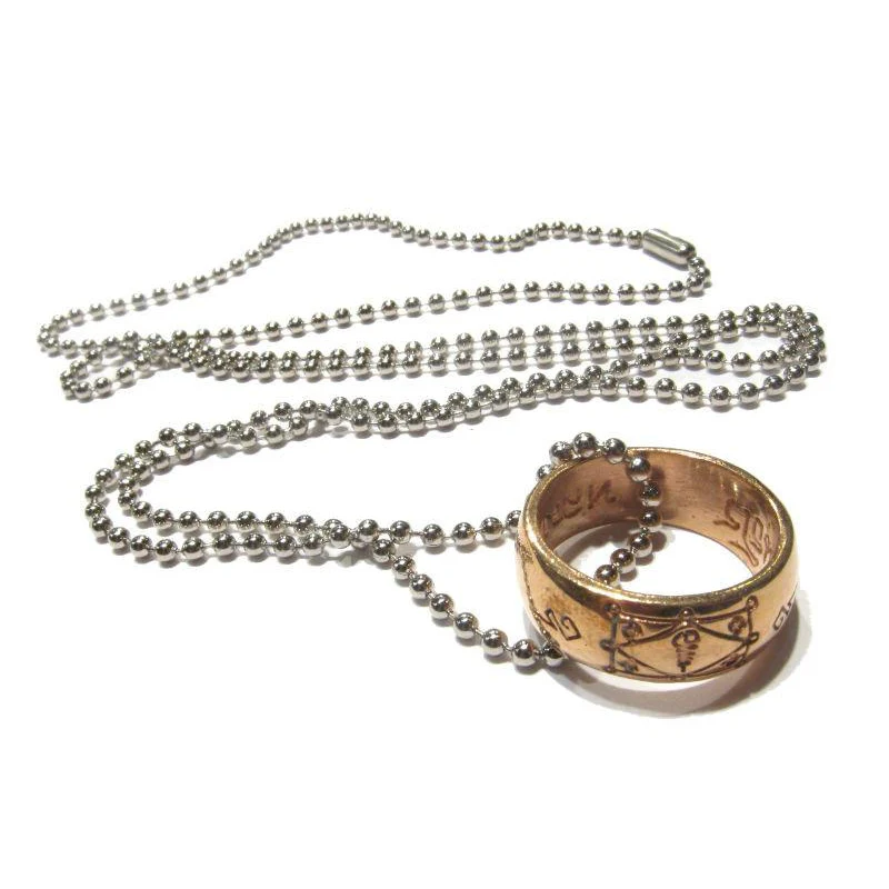 Thai Copper Ring Amulet Necklace - Image 3