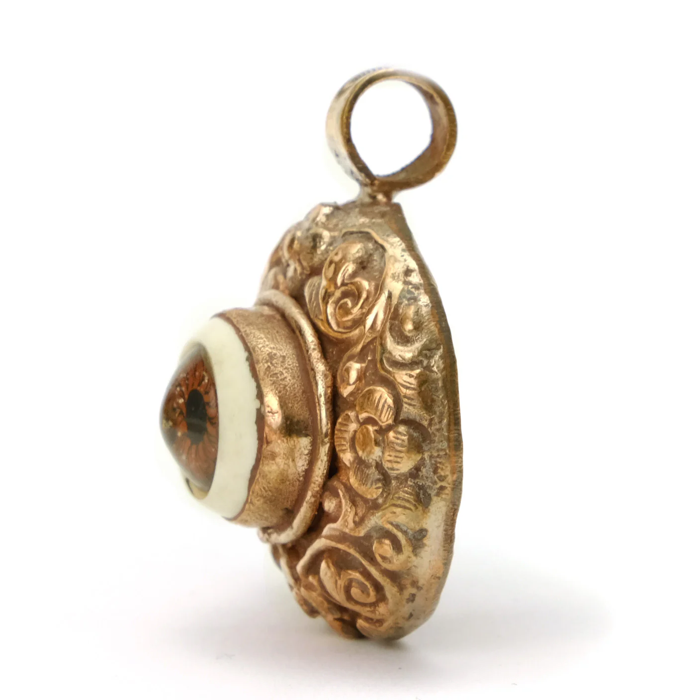 Brown Eye "Evil Eye" Set in Copper Pendant Oval # 54 - 1 - Image 2