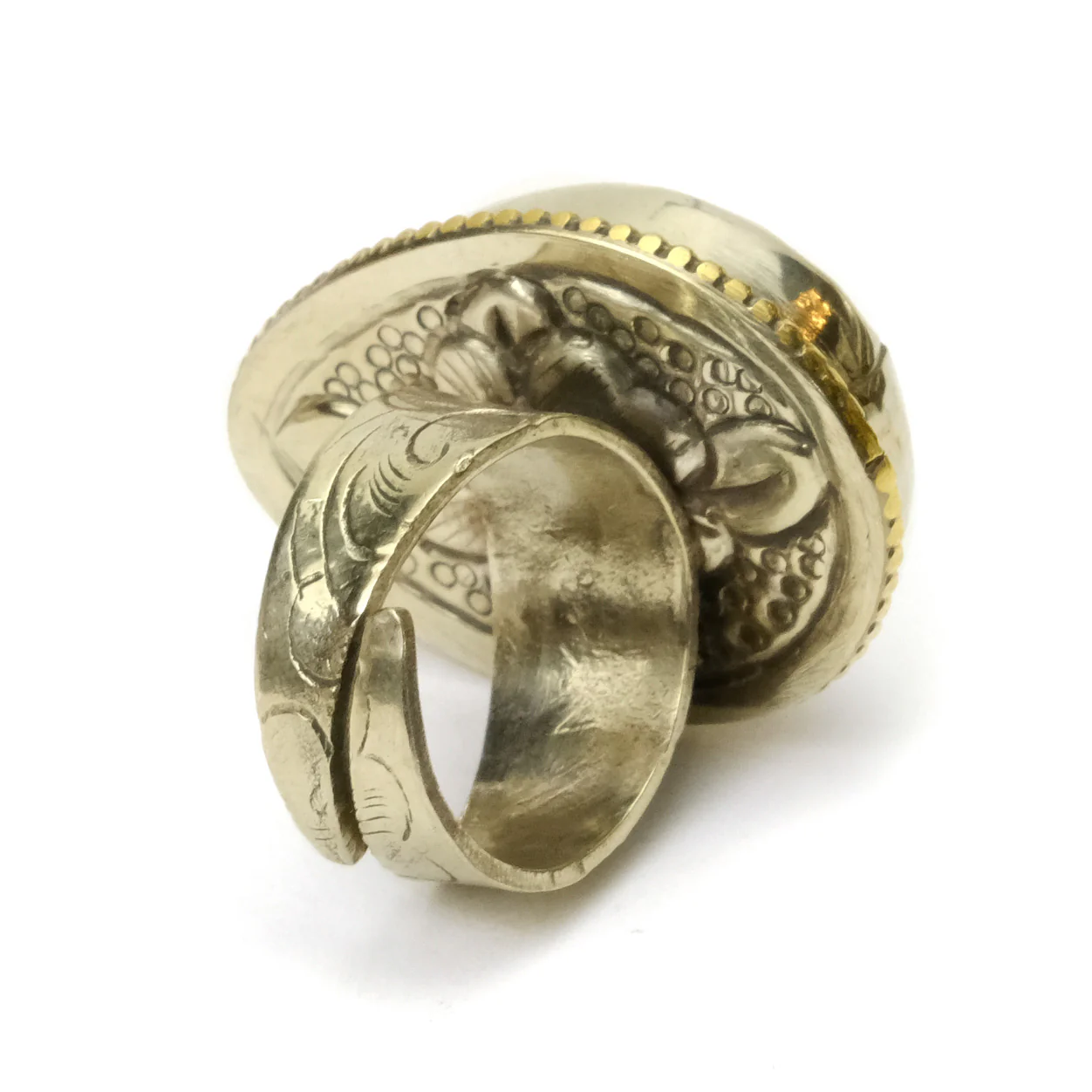 Oval Moon Bone Ring # 37 - Image 3