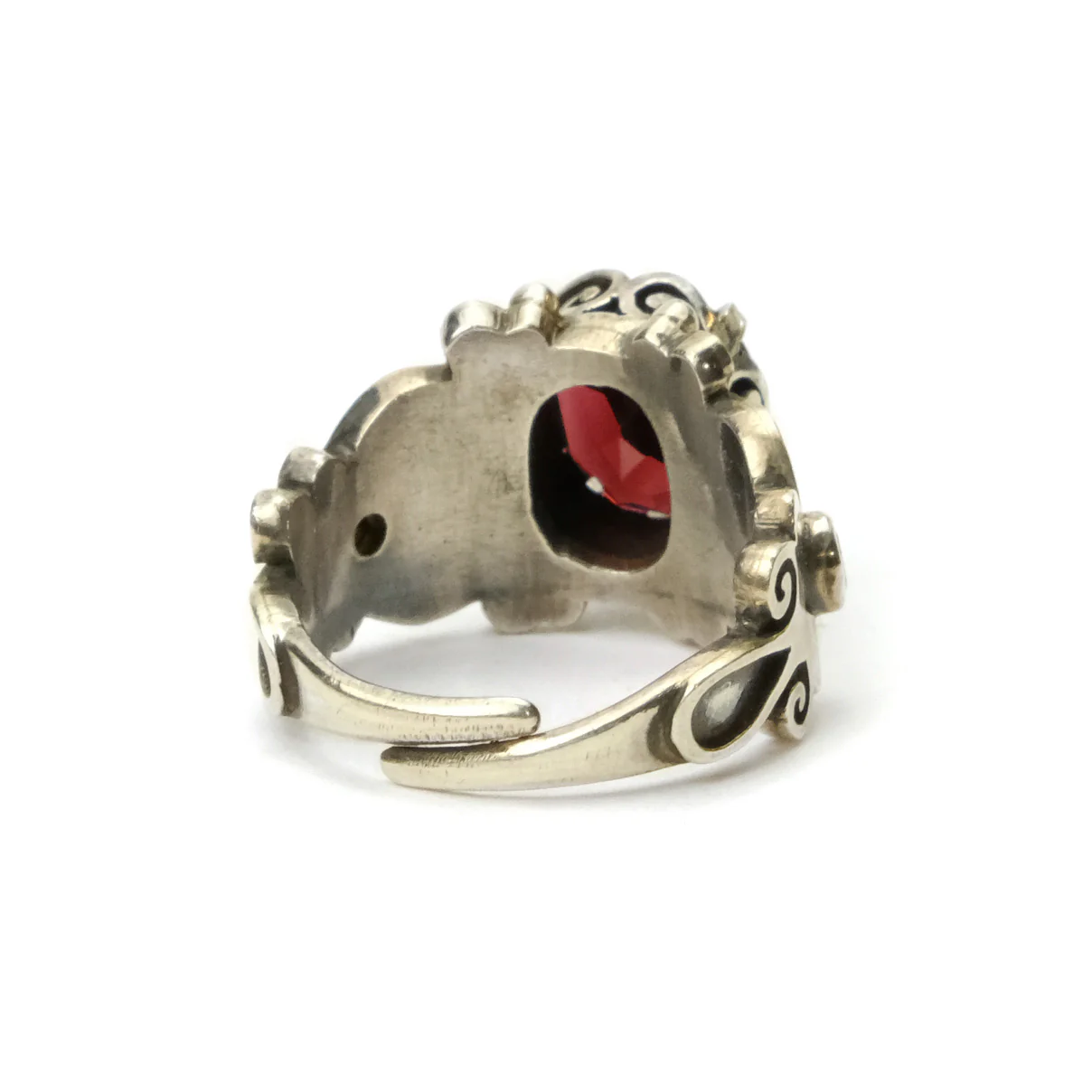 Garnet Sterling Silver Adjustable Ring - Image 5