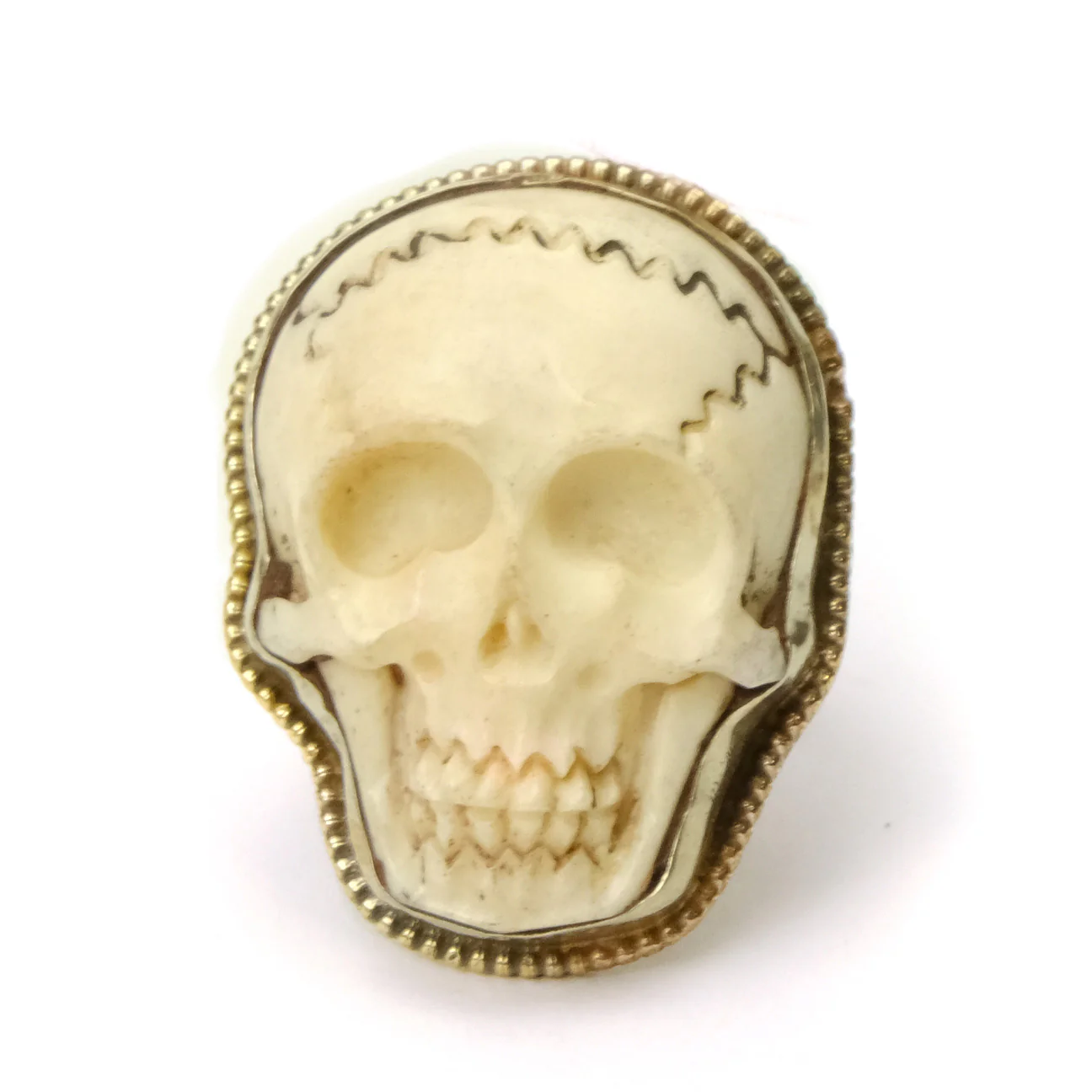 Skull Memento Mori Adjustable Ring # 40 - Image 2