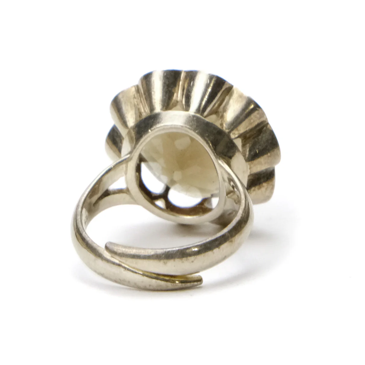 Whiskey Quartz Sterling Silver Adjustable Ring - Image 3