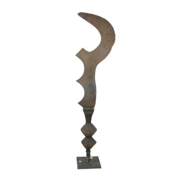 Ngombe Ceremonial Iron Knife 19th C. 2 - Image 5