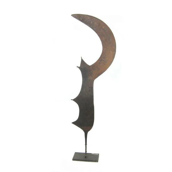 Ngombe Ceremonial Iron Knife 19th C. 3 - Image 4
