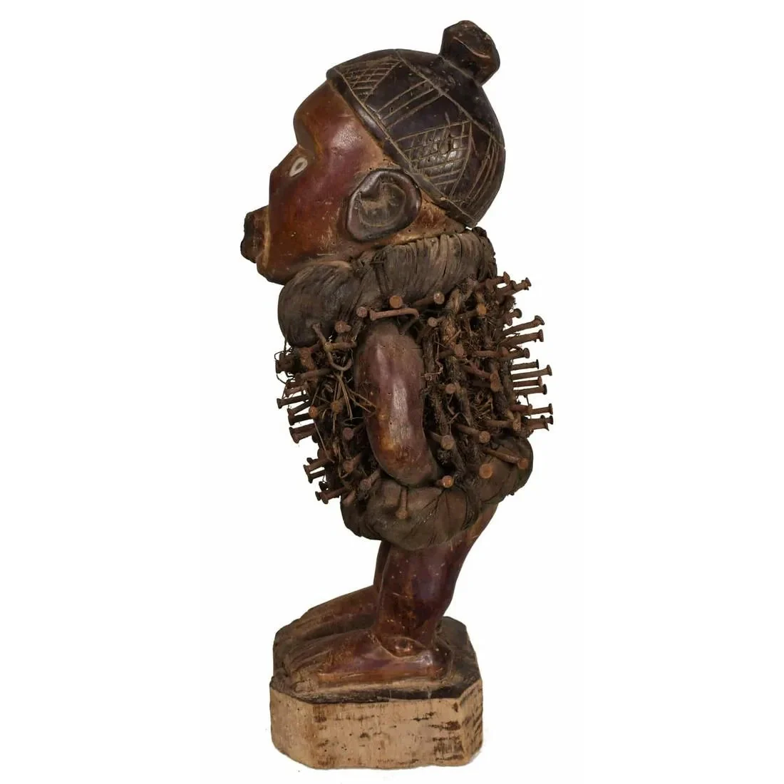 Yombe Nkisi Nkonde "Nail Fetish" Guardian Figure, DRC / Congo #176 - Image 4