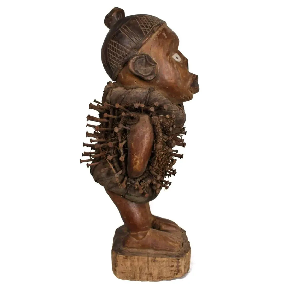 Yombe Nkisi Nkonde "Nail Fetish" Guardian Figure, DRC / Congo #176 - Image 6