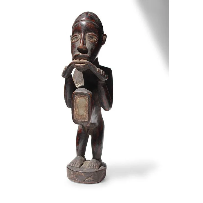 Kongo / Yombe Nkisi Power Figure Chewing Munkwisa Root, DRC / Zaire #299 - Image 3