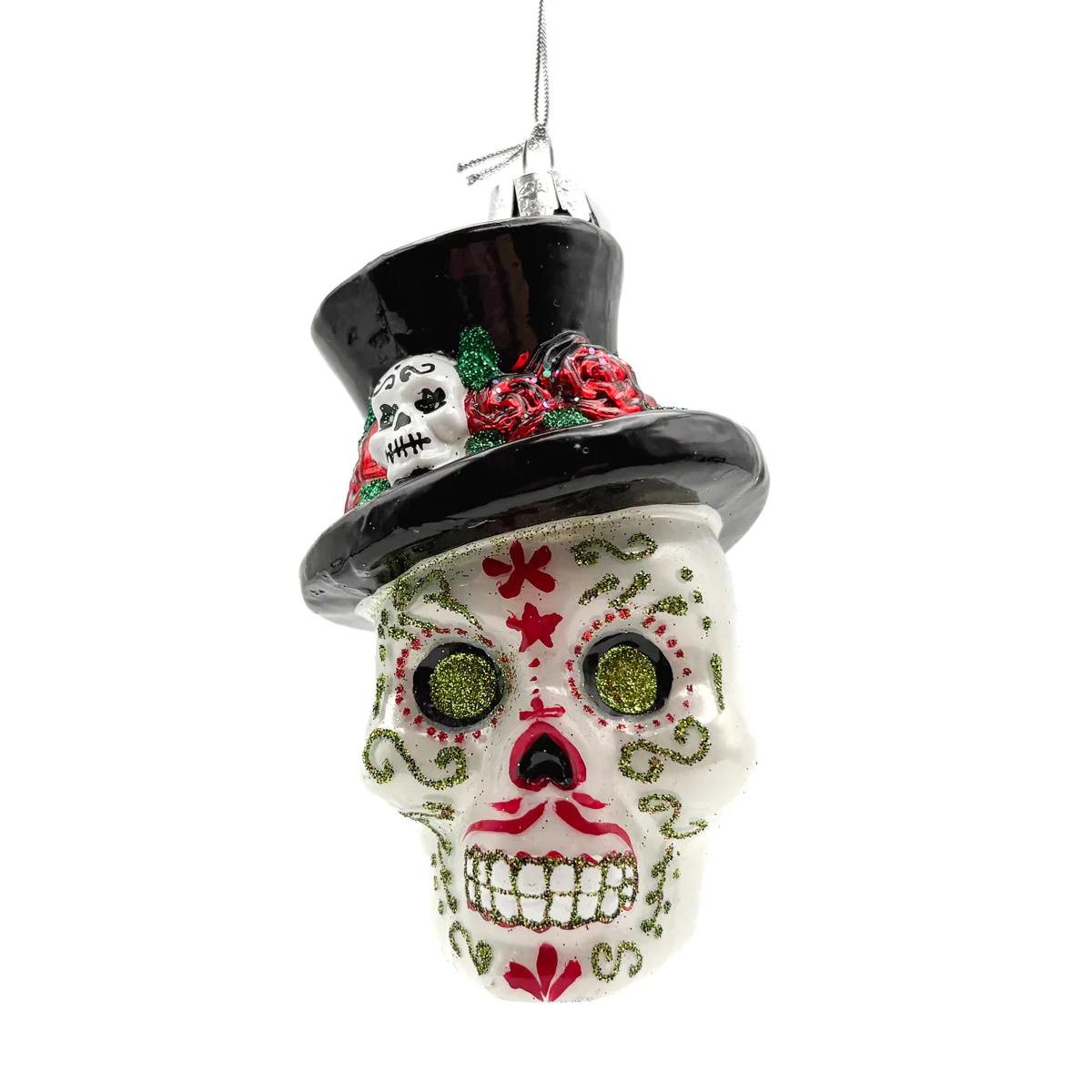 Sugar Skull Catrin Top Hat Dandy Ornaments - Image 3